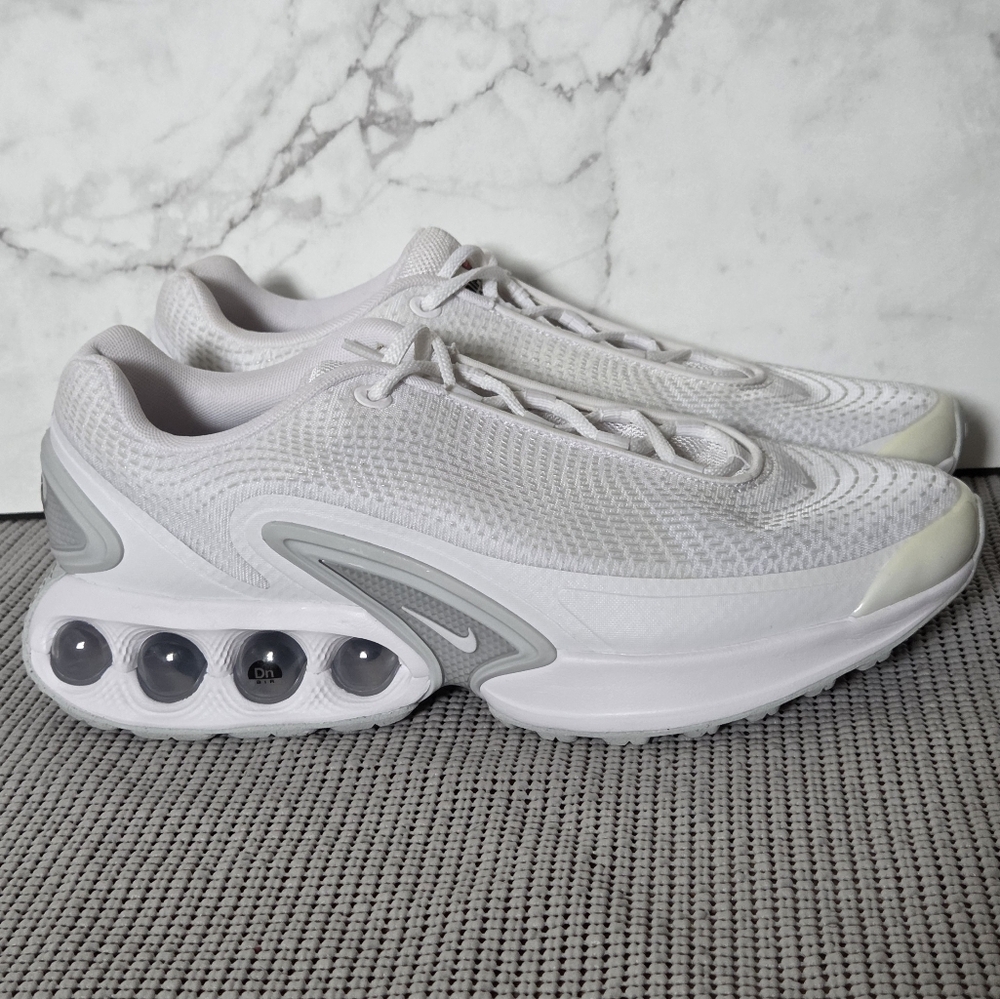 Nike Air Max Dn Mens Sneaker Shoes White Metallic Silver 10.5